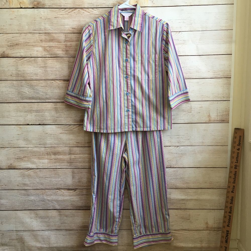 SLEEP SENSE RAINBOW‎ STRIPED PAJAMA SET
